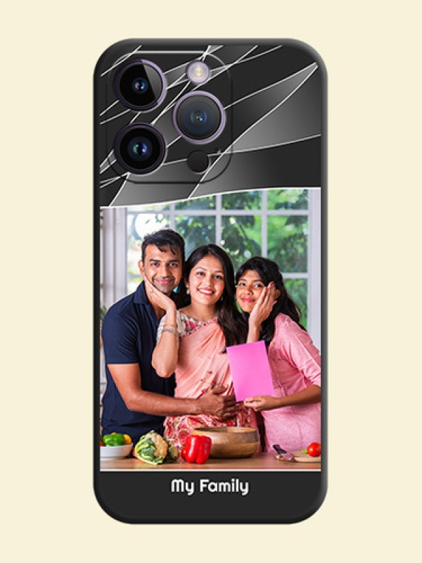 Mixed Wave Lines on Photo on Space Black Soft Matte Mobile Cover - iPhone 14 Pro
