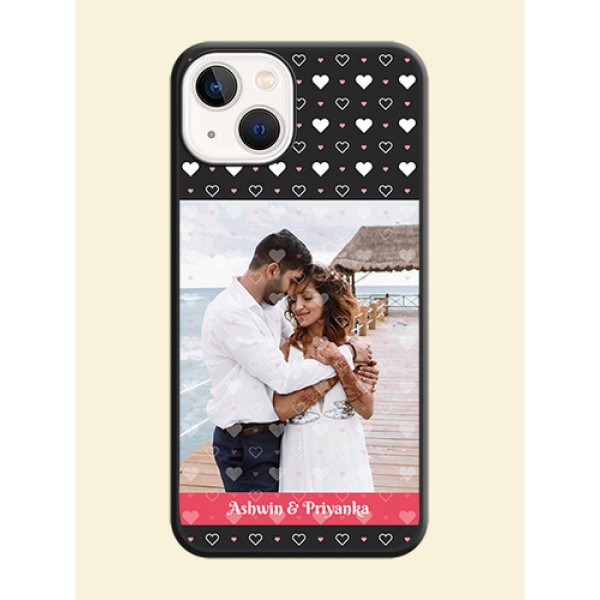 White Color Love Symbols with Text Design on Photo on Space Black Soft Matte Phone Cover - Apple iPhone 14 White Color Love Symbols with Text Design on Photo on Space Black Soft Matte Phone Cover - Apple iPhone 14