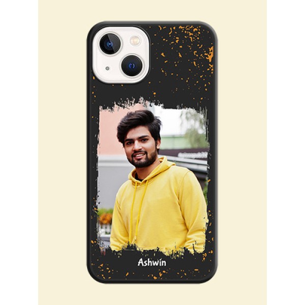 Spray Free Design on Photo on Space Black Soft Matte Phone Cover - Apple iPhone 14 Spray Free Design on Photo on Space Black Soft Matte Phone Cover - Apple iPhone 14