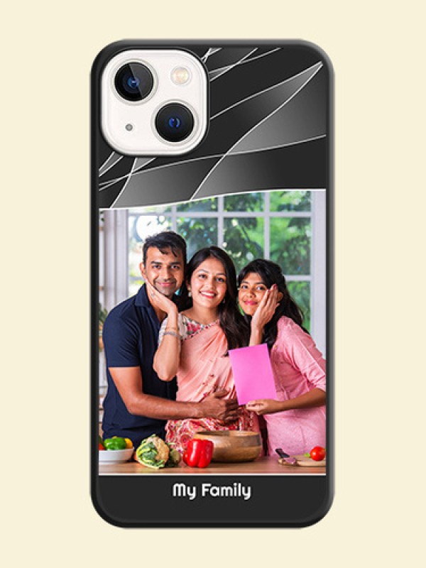 Mixed Wave Lines on Photo on Space Black Soft Matte Mobile Cover - Apple iPhone 14