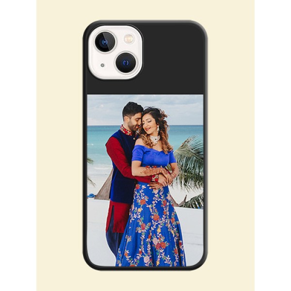 Image Upload With Space Black Color On Custom Soft Matte Mobile Back Cover - iPhone 14 Image Upload With Space Black Color On Custom Soft Matte Mobile Back Cover - iPhone 14