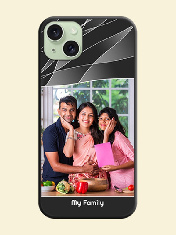 Mixed Wave Lines - Photo on Space Black Soft Matte Mobile Cover - iPhone 15 Plus