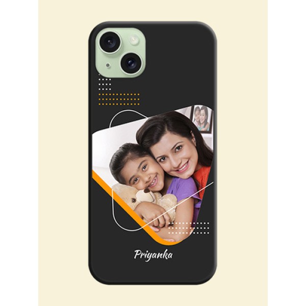 Yellow Triangle - Photo on Space Black Soft Matte Phone Cover - iPhone 15 Plus Yellow Triangle - Photo on Space Black Soft Matte Phone Cover - iPhone 15 Plus