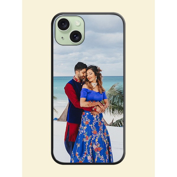 Full Single Pic Upload On Space Black Personalized Soft Matte Phone Covers - iPhone 15 Plus Full Single Pic Upload On Space Black Personalized Soft Matte Phone Covers - iPhone 15 Plus
