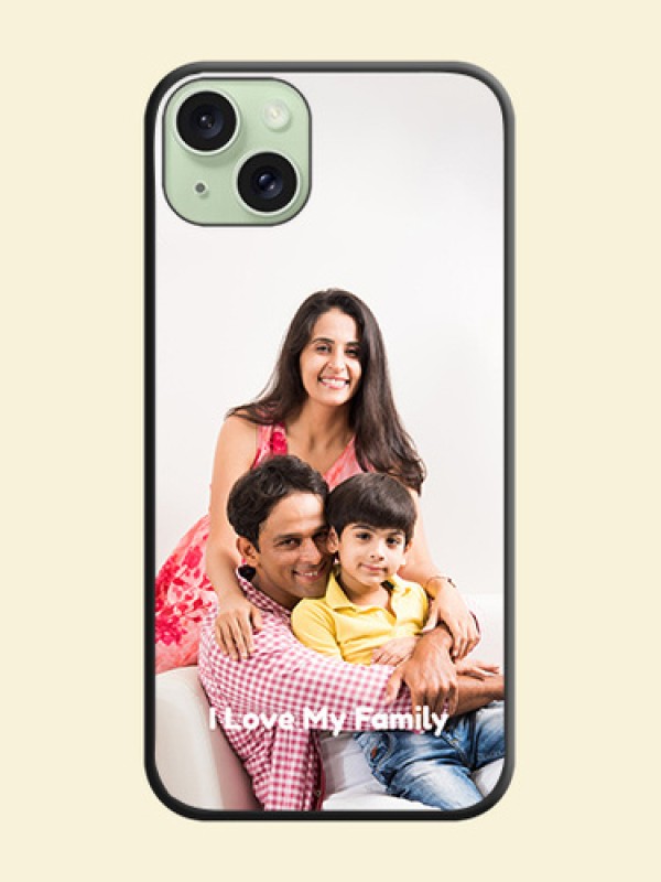 Full Single Pic Upload With Text On Space Black Personalized Soft Matte Phone Covers - iPhone 15 Plus