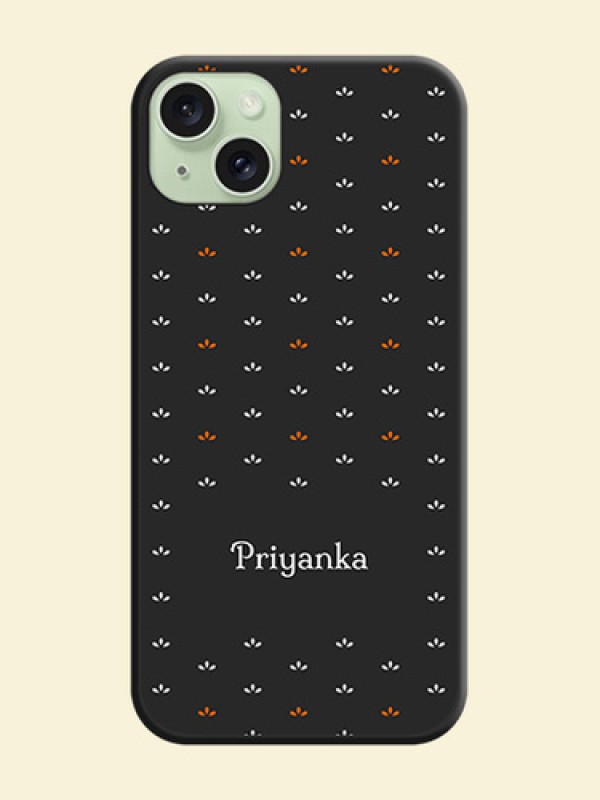 Simple Pattern With Custom Text On Space Black Personalized Soft Matte Phone Covers - iPhone 15 Plus