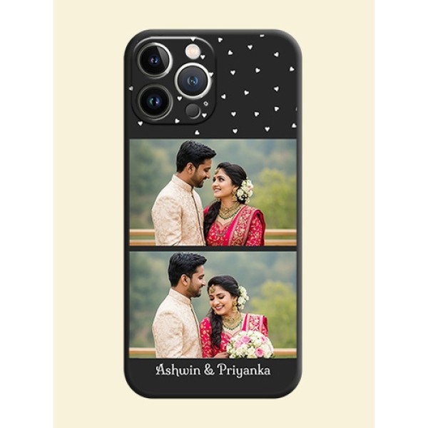Miniature Love Symbols with Name on Space Black Custom Soft Matte Back Cover - iPhone 15 Pro Max Miniature Love Symbols with Name on Space Black Custom Soft Matte Back Cover - iPhone 15 Pro Max