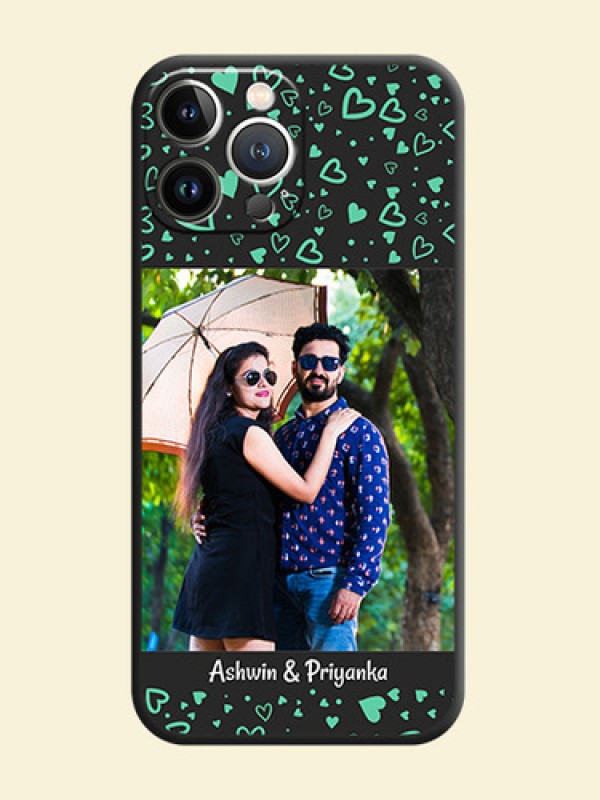 Sea Green Indefinite Love Pattern - Photo on Space Black Soft Matte Mobile Cover - iPhone 15 Pro Max