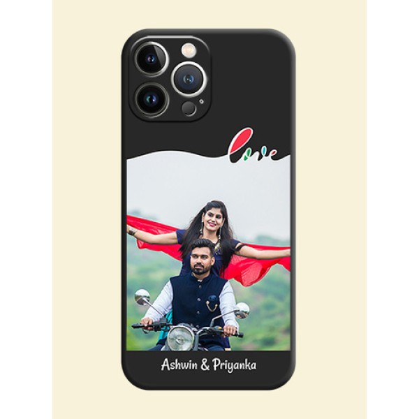 Fall in Love Pattern with Picture - Photo on Space Black Soft Matte Mobile Case - iPhone 15 Pro Max Fall in Love Pattern with Picture - Photo on Space Black Soft Matte Mobile Case - iPhone 15 Pro Max