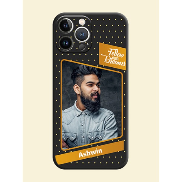 Follow Your Dreams with White Dots on Space Black Custom Soft Matte Phone Cases - iPhone 15 Pro Max Follow Your Dreams with White Dots on Space Black Custom Soft Matte Phone Cases - iPhone 15 Pro Max