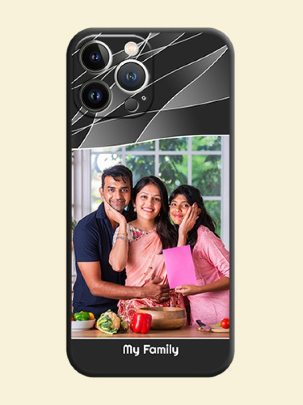 Mixed Wave Lines - Photo on Space Black Soft Matte Mobile Cover - iPhone 15 Pro Max