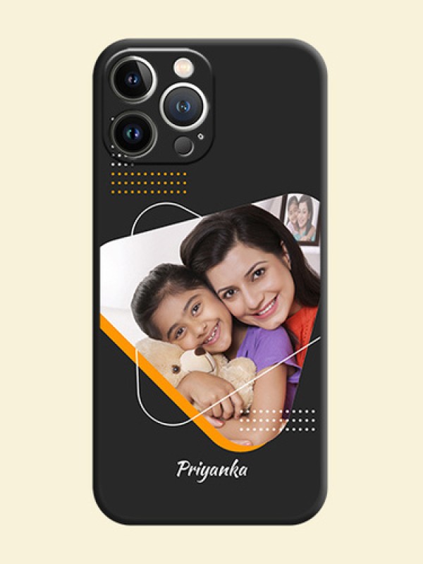 Yellow Triangle - Photo on Space Black Soft Matte Phone Cover - iPhone 15 Pro Max