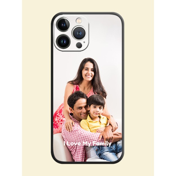Full Single Pic Upload With Text On Space Black Personalized Soft Matte Phone Covers - iPhone 15 Pro Max Full Single Pic Upload With Text On Space Black Personalized Soft Matte Phone Covers - iPhone 15 Pro Max