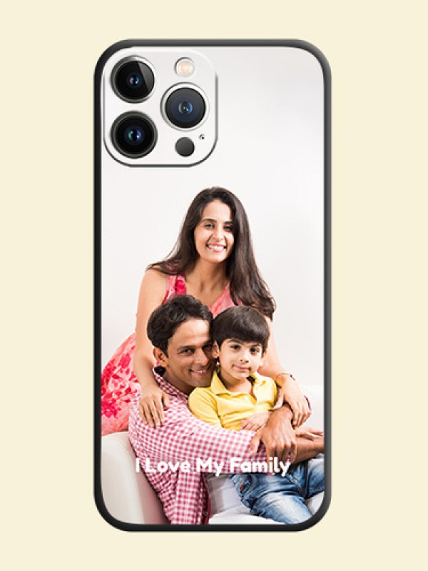 Full Single Pic Upload With Text On Space Black Personalized Soft Matte Phone Covers - iPhone 15 Pro Max