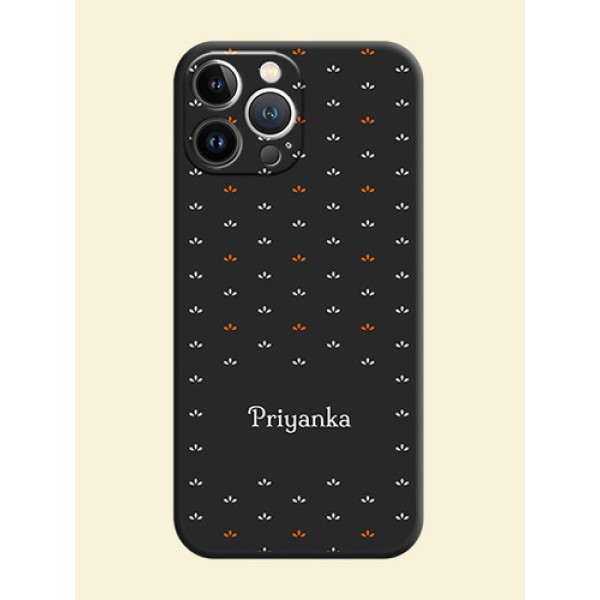 Simple Pattern With Custom Text On Space Black Personalized Soft Matte Phone Covers - iPhone 15 Pro Max Simple Pattern With Custom Text On Space Black Personalized Soft Matte Phone Covers - iPhone 15 Pro Max