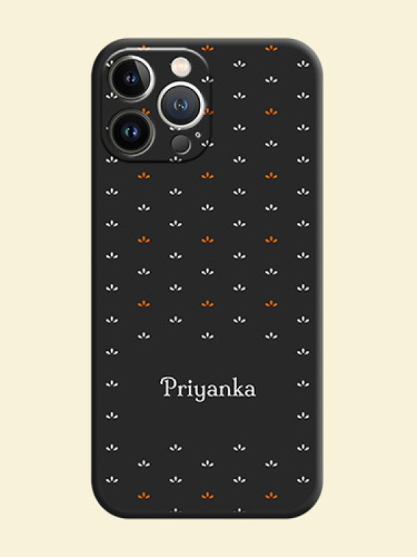 Simple Pattern With Custom Text On Space Black Personalized Soft Matte Phone Covers - iPhone 15 Pro Max