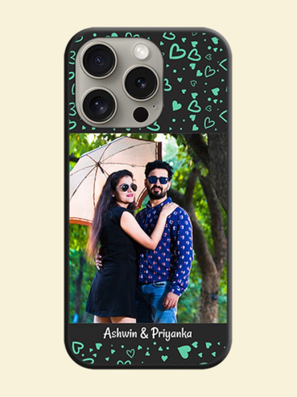 Sea Green Indefinite Love Pattern - Photo on Space Black Soft Matte Mobile Cover - iPhone 15 Pro