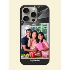 Mixed Wave Lines - Photo on Space Black Soft Matte Mobile Cover - iPhone 15 Pro