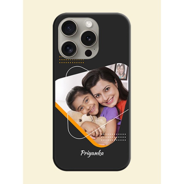 Yellow Triangle - Photo on Space Black Soft Matte Phone Cover - iPhone 15 Pro Yellow Triangle - Photo on Space Black Soft Matte Phone Cover - iPhone 15 Pro