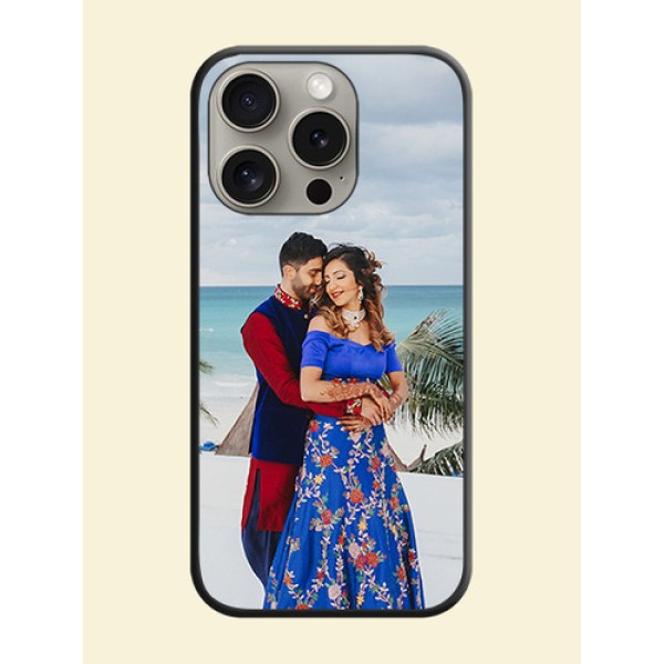 Full Single Pic Upload On Space Black Personalized Soft Matte Phone Covers - iPhone 15 Pro Full Single Pic Upload On Space Black Personalized Soft Matte Phone Covers - iPhone 15 Pro