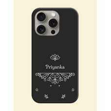 Lotus Garden Custom Text On Space Black Personalized Soft Matte Phone Covers - iPhone 15 Pro
