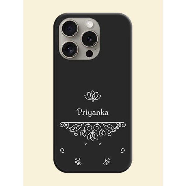 Lotus Garden Custom Text On Space Black Personalized Soft Matte Phone Covers - iPhone 15 Pro Lotus Garden Custom Text On Space Black Personalized Soft Matte Phone Covers - iPhone 15 Pro