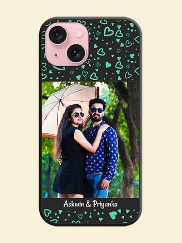 Sea Green Indefinite Love Pattern - Photo on Space Black Soft Matte Mobile Cover - iPhone 15