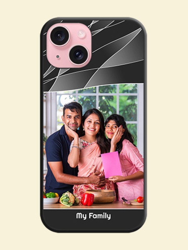 Mixed Wave Lines - Photo on Space Black Soft Matte Mobile Cover - iPhone 15