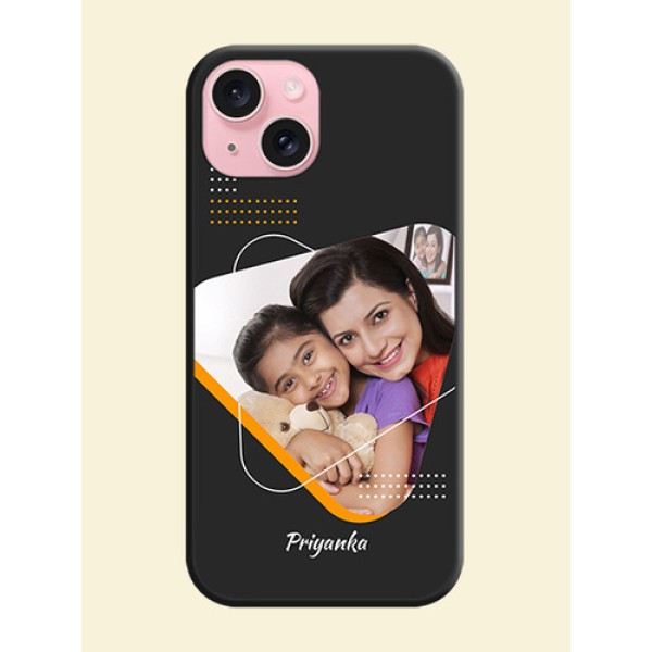 Yellow Triangle - Photo on Space Black Soft Matte Phone Cover - iPhone 15 Yellow Triangle - Photo on Space Black Soft Matte Phone Cover - iPhone 15