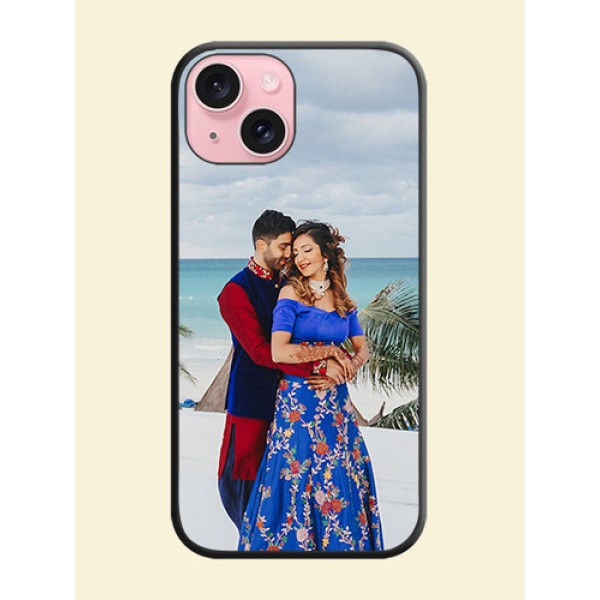 Full Single Pic Upload On Space Black Personalized Soft Matte Phone Covers - iPhone 15 Full Single Pic Upload On Space Black Personalized Soft Matte Phone Covers - iPhone 15