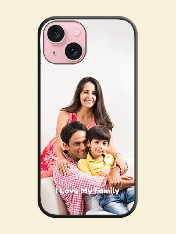 Full Single Pic Upload With Text On Space Black Personalized Soft Matte Phone Covers - iPhone 15