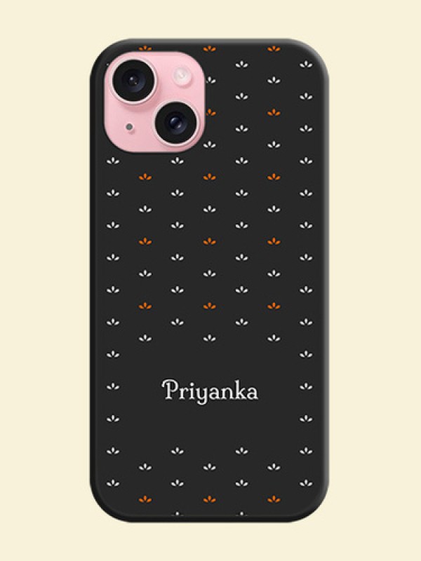 Simple Pattern With Custom Text On Space Black Personalized Soft Matte Phone Covers - iPhone 15