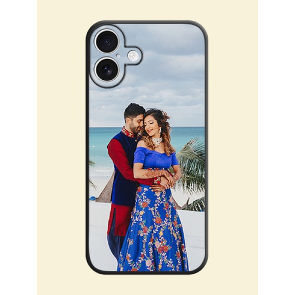 Full Single Pic Upload On Space Black Custom Soft Matte Mobile Back Cover - iPhone 16 Plus Full Single Pic Upload On Space Black Custom Soft Matte Mobile Back Cover - iPhone 16 Plus