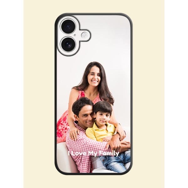 Full Single Pic Upload With Text On Space Black Custom Soft Matte Mobile Back Cover - iPhone 16 Plus Full Single Pic Upload With Text On Space Black Custom Soft Matte Mobile Back Cover - iPhone 16 Plus