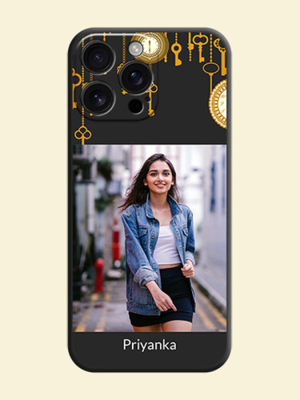 Decorative Design with Text On Space Black Custom Soft Matte Mobile Back Cover - iPhone 16 Pro Max