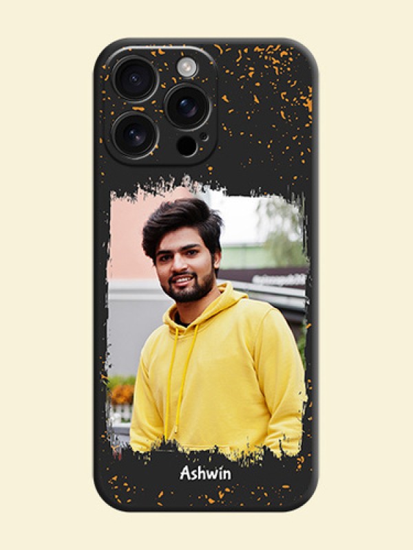 Spray Free Design on Photo On Space Black Custom Soft Matte Mobile Back Cover - iPhone 16 Pro Max