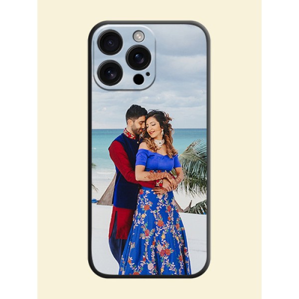 Full Single Pic Upload On Space Black Custom Soft Matte Mobile Back Cover - iPhone 16 Pro Max Full Single Pic Upload On Space Black Custom Soft Matte Mobile Back Cover - iPhone 16 Pro Max