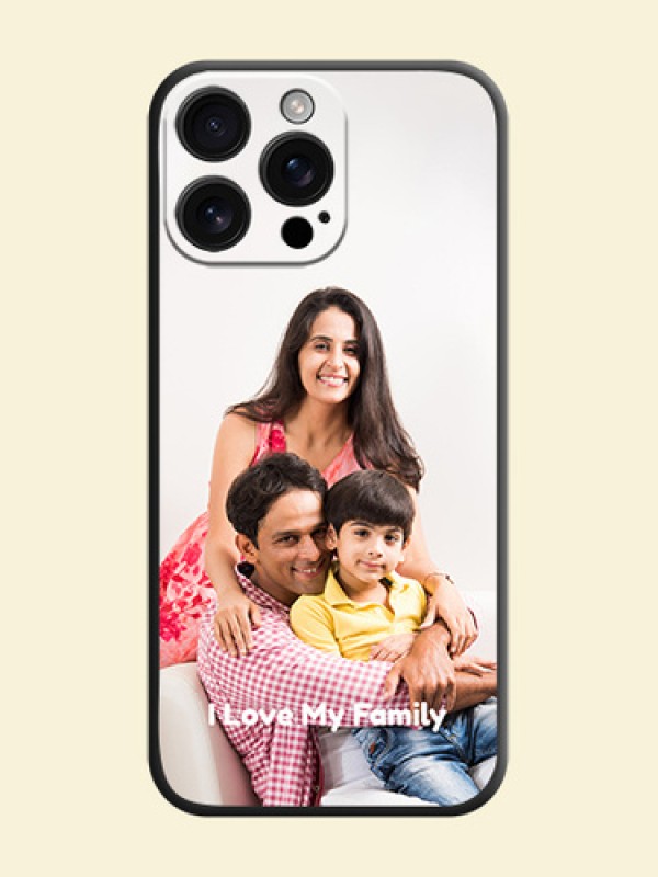 Full Single Pic Upload With Text On Space Black Custom Soft Matte Mobile Back Cover - iPhone 16 Pro Max