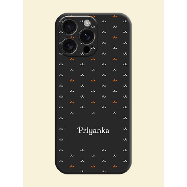 Simple Pattern With Custom Text On Space Black Custom Soft Matte Mobile Back Cover - iPhone 16 Pro Max Simple Pattern With Custom Text On Space Black Custom Soft Matte Mobile Back Cover - iPhone 16 Pro Max