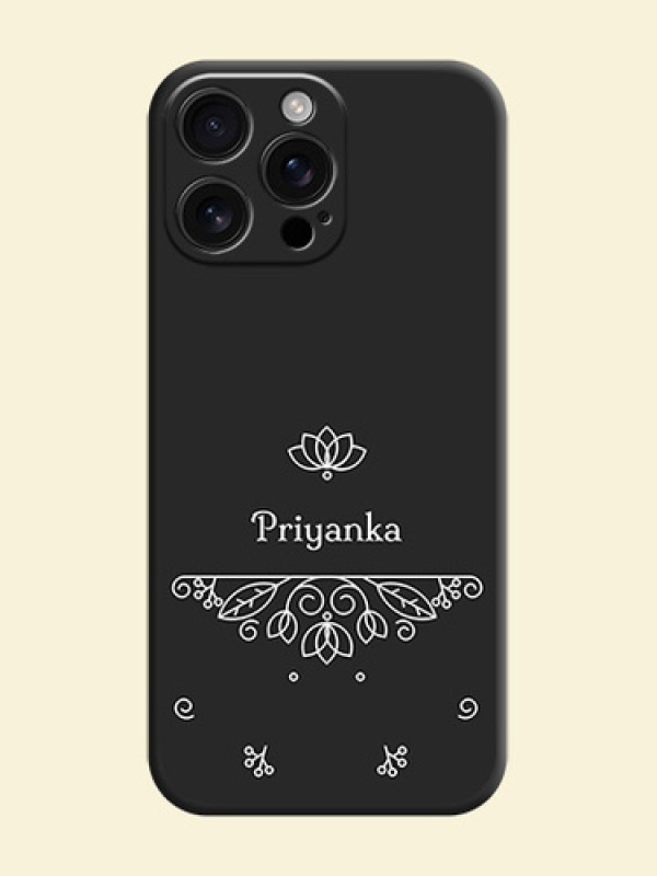 Lotus Garden Custom Text On Space Black Custom Soft Matte Mobile Back Cover - iPhone 16 Pro Max