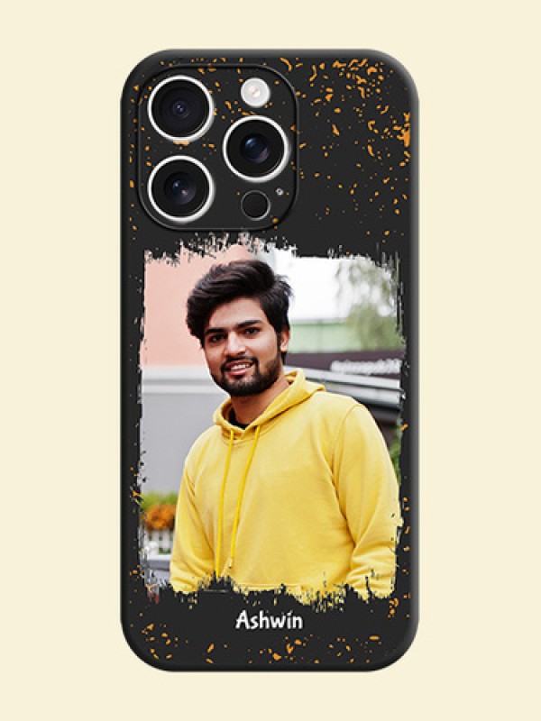 Spray Free Design on Photo On Space Black Custom Soft Matte Mobile Back Cover - iPhone 16 Pro