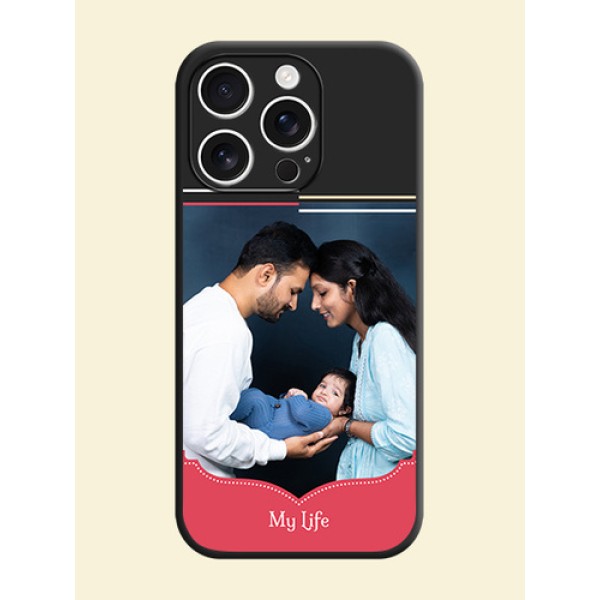 Classic Plain Design with Name On Space Black Custom Soft Matte Mobile Back Cover - iPhone 16 Pro Classic Plain Design with Name On Space Black Custom Soft Matte Mobile Back Cover - iPhone 16 Pro