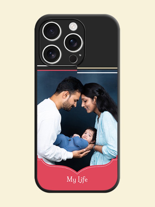 Classic Plain Design with Name On Space Black Custom Soft Matte Mobile Back Cover - iPhone 16 Pro
