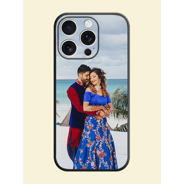 Full Single Pic Upload On Space Black Custom Soft Matte Mobile Back Cover - iPhone 16 Pro Full Single Pic Upload On Space Black Custom Soft Matte Mobile Back Cover - iPhone 16 Pro