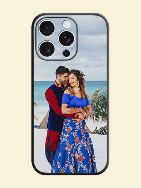 Full Single Pic Upload On Space Black Custom Soft Matte Mobile Back Cover - iPhone 16 Pro
