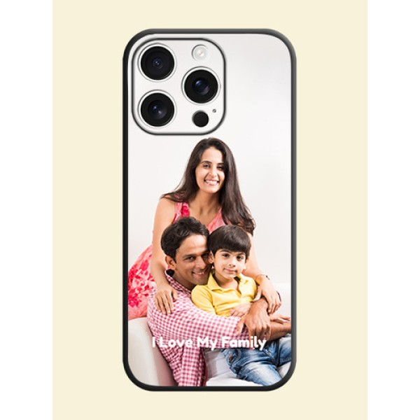 Full Single Pic Upload With Text On Space Black Custom Soft Matte Mobile Back Cover - iPhone 16 Pro Full Single Pic Upload With Text On Space Black Custom Soft Matte Mobile Back Cover - iPhone 16 Pro