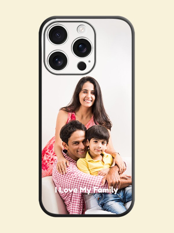 Full Single Pic Upload With Text On Space Black Custom Soft Matte Mobile Back Cover - iPhone 16 Pro