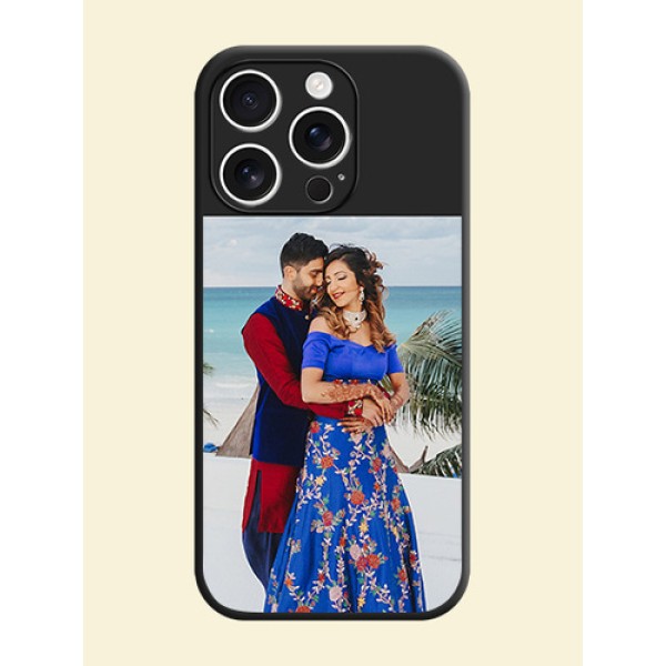 Image Upload With Space Black Color On Custom Soft Matte Mobile Back Cover - iPhone 16 Pro Image Upload With Space Black Color On Custom Soft Matte Mobile Back Cover - iPhone 16 Pro
