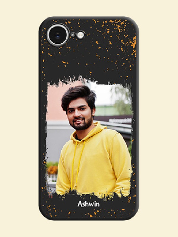 Spray Free Design on Photo On Space Black Custom Soft Matte Mobile Back Cover - iPhone 16e