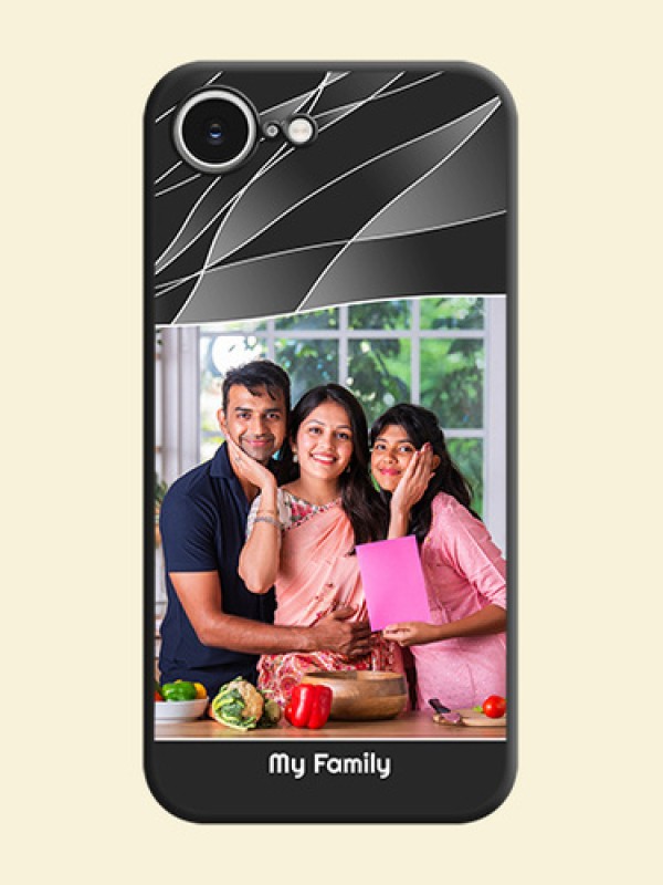 Mixed Wave Lines on Photo On Space Black Custom Soft Matte Mobile Back Cover - iPhone 16e